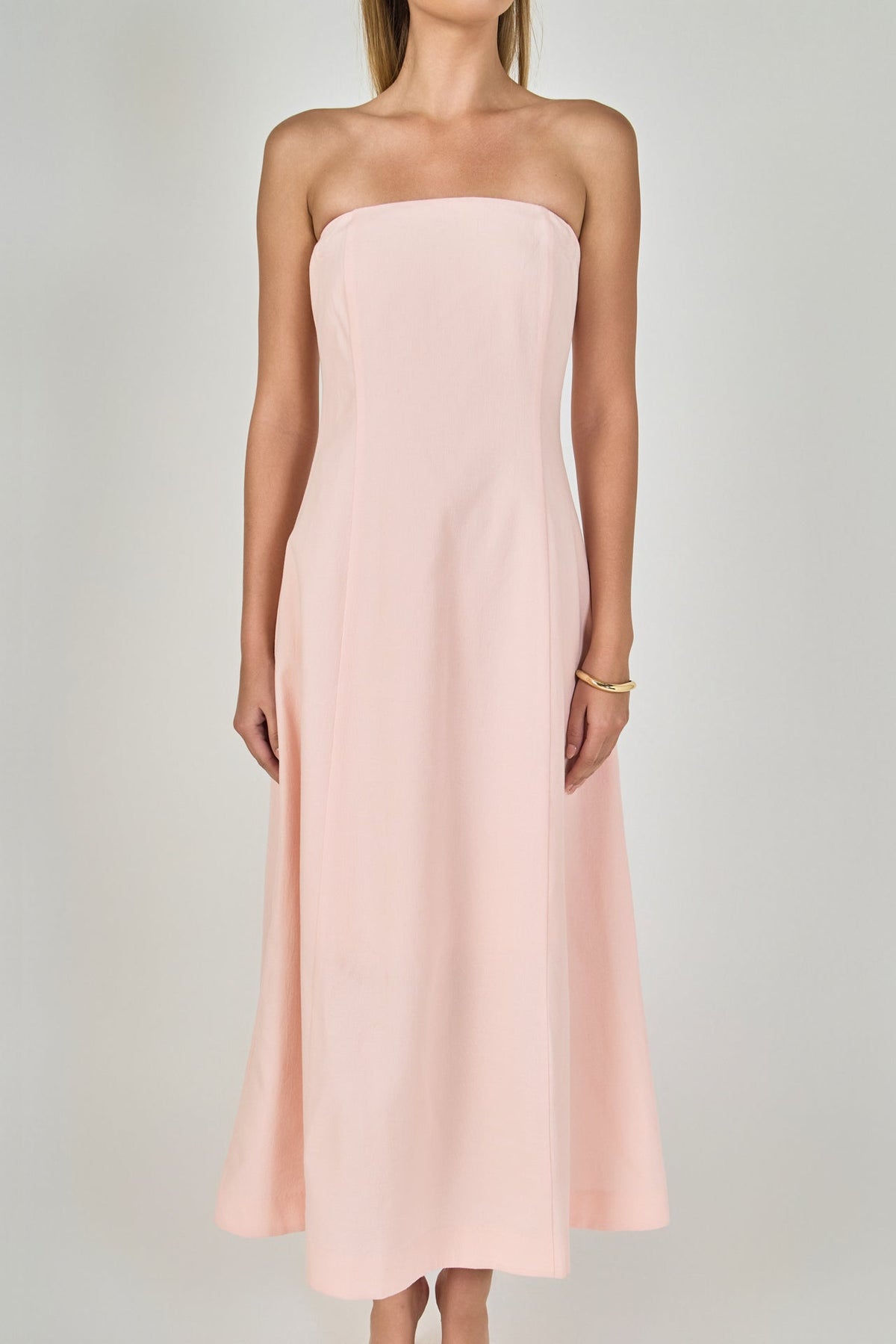 Whitney Linen Strapless Dress