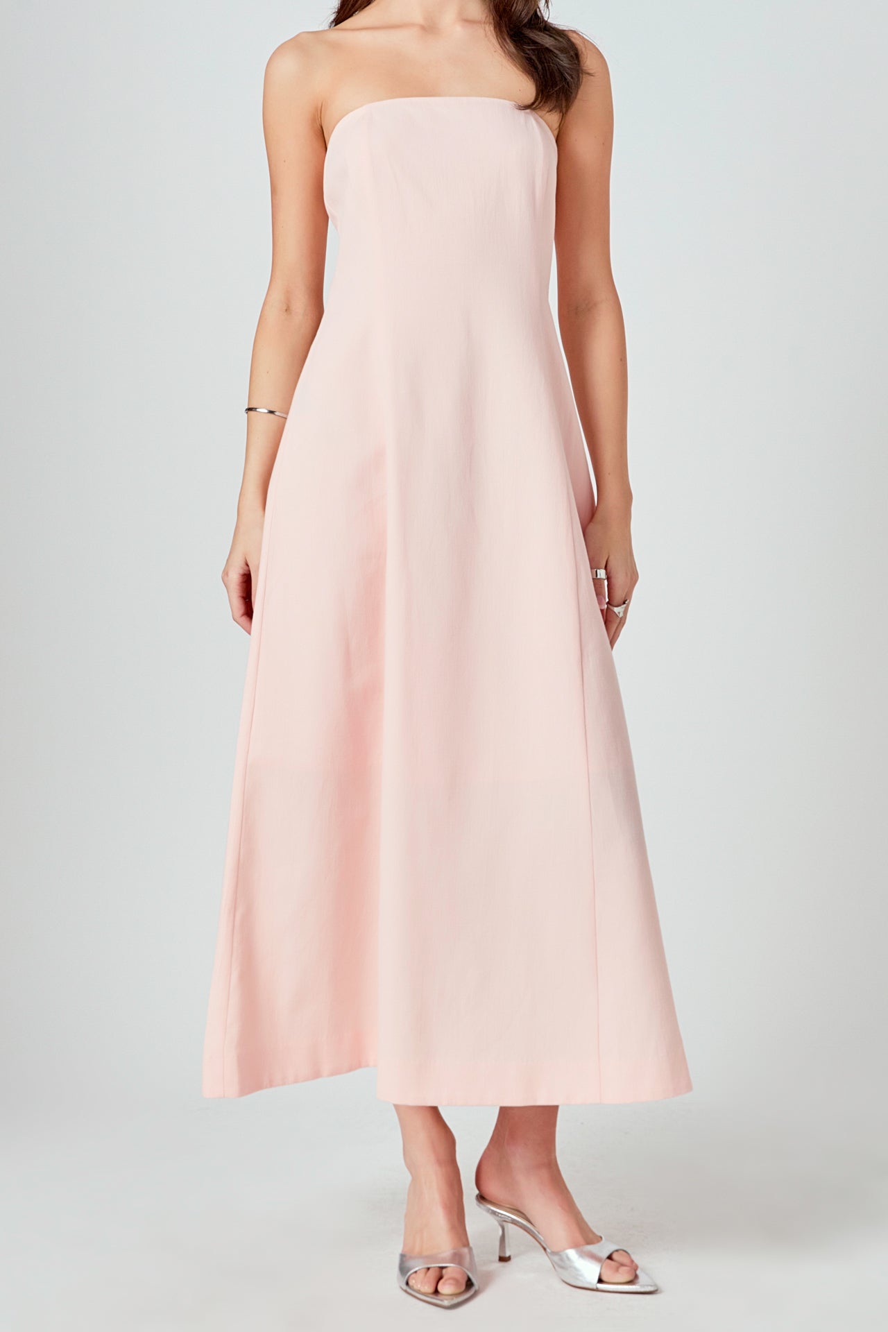 ENDLESS ROSE - Whitney Linen Strapless Dress - DRESSES available at Objectrare