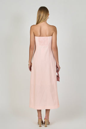 ENDLESS ROSE - Whitney Linen Strapless Dress - DRESSES available at Objectrare