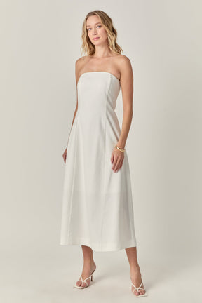 ENDLESS ROSE - Linen Strapless Dress - DRESSES available at Objectrare