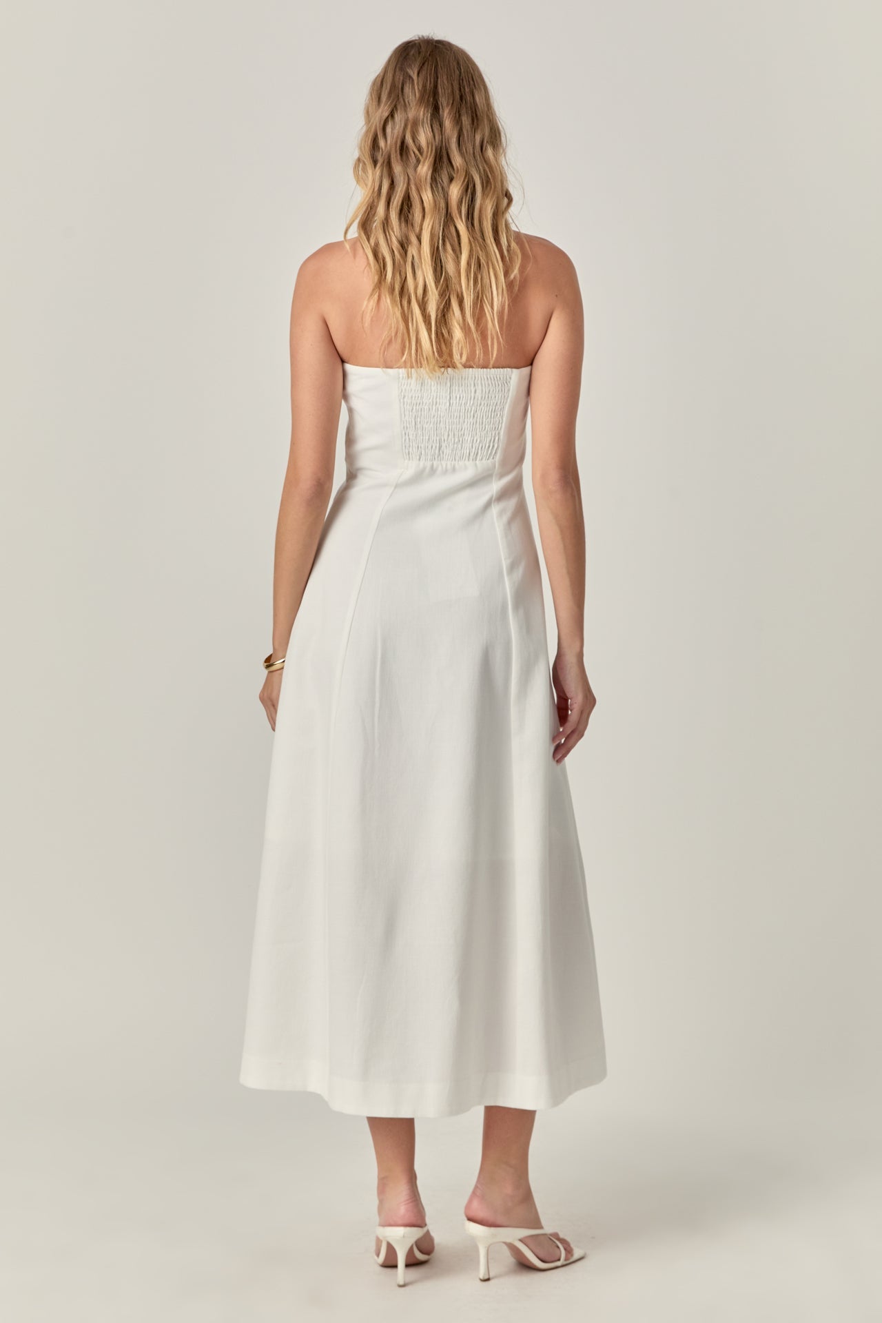 ENDLESS ROSE - Linen Strapless Dress - DRESSES available at Objectrare