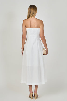 ENDLESS ROSE - Linen Strapless Dress - DRESSES available at Objectrare