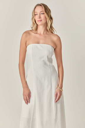 ENDLESS ROSE - Linen Strapless Dress - DRESSES available at Objectrare