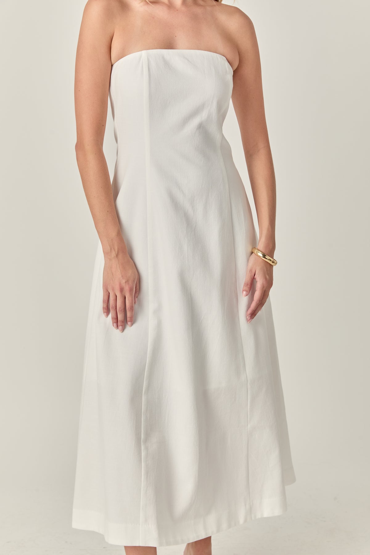 Whitney Linen Strapless Dress