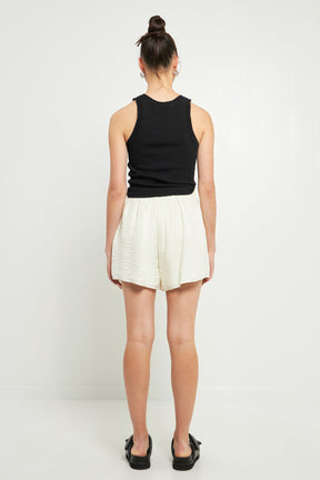 GREY LAB - Oversized Linen Shorts - SHORTS available at Objectrare
