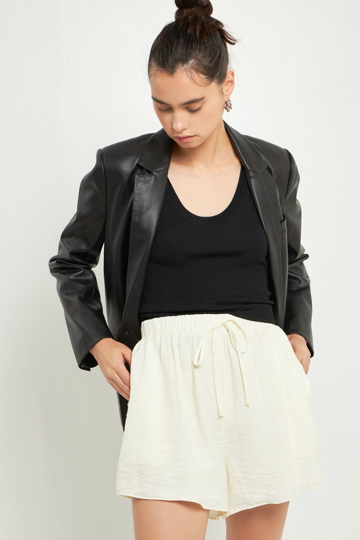 GREY LAB - Grey Lab - Oversized Linen Shorts - SHORTS available at Objectrare