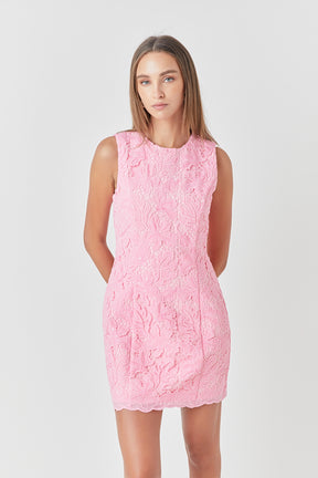 ENDLESS ROSE - Sequins Lace Shift Dress - DRESSES available at Objectrare