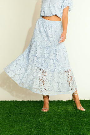 ENDLESS ROSE - Endless Rose - Sequins Lace Maxi Skirt - SKIRTS available at Objectrare