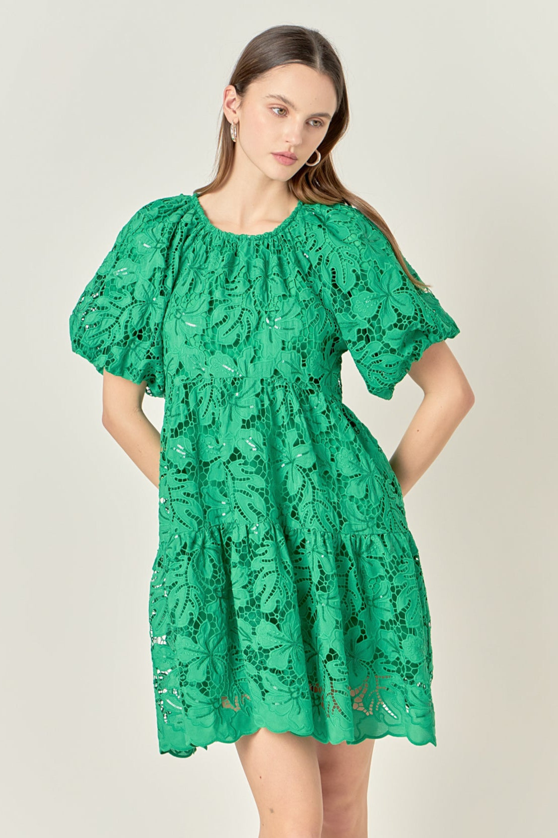 ENDLESS ROSE - Sequins Tiered Mini Dress - DRESSES available at Objectrare