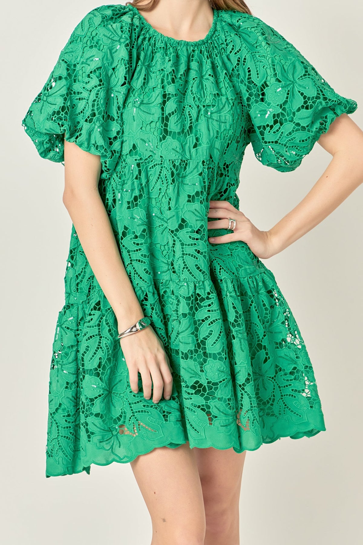 ENDLESS ROSE - Sequins Tiered Mini Dress - DRESSES available at Objectrare