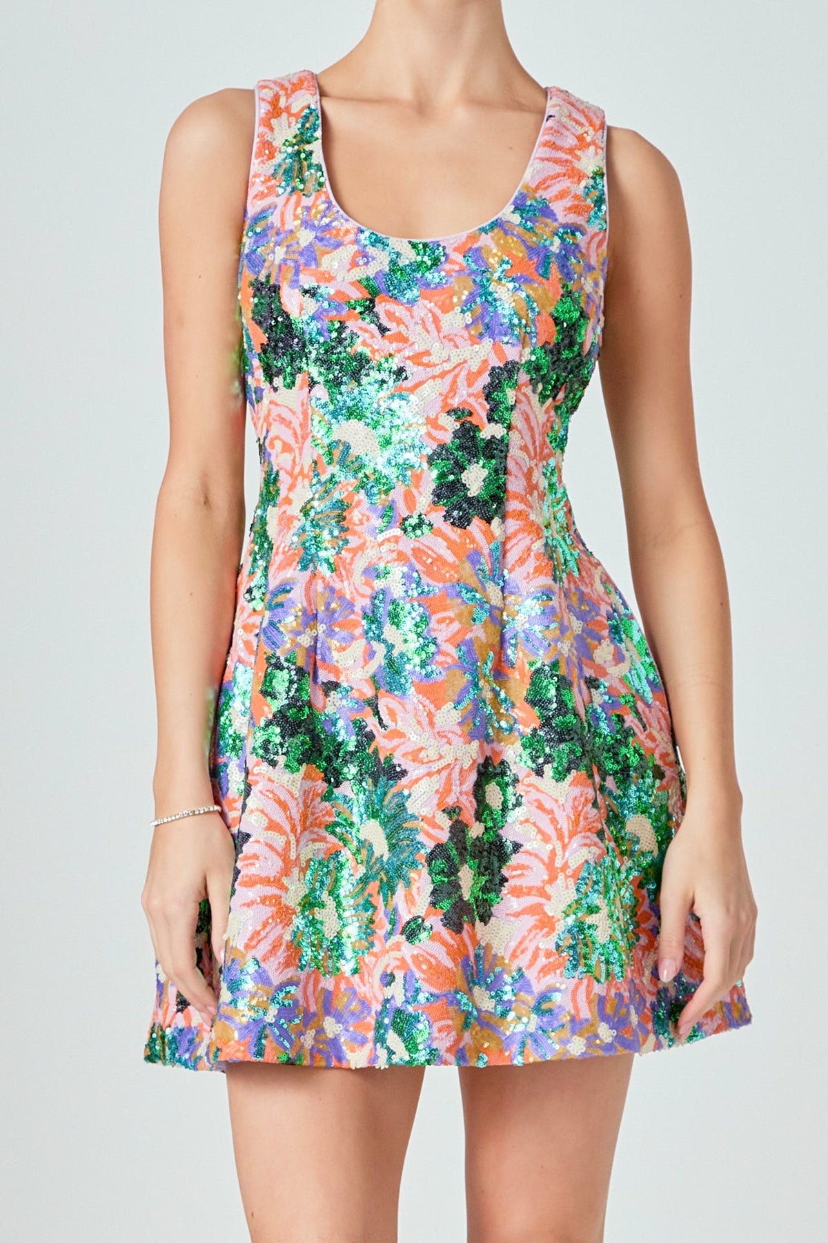 ENDLESS ROSE - Sequins Mini Dress - DRESSES available at Objectrare