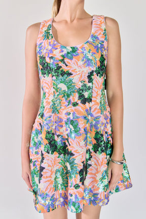 ENDLESS ROSE - Sequined Mini Dress - DRESSES available at Objectrare