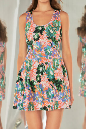 ENDLESS ROSE - Sequins Mini Dress - DRESSES available at Objectrare