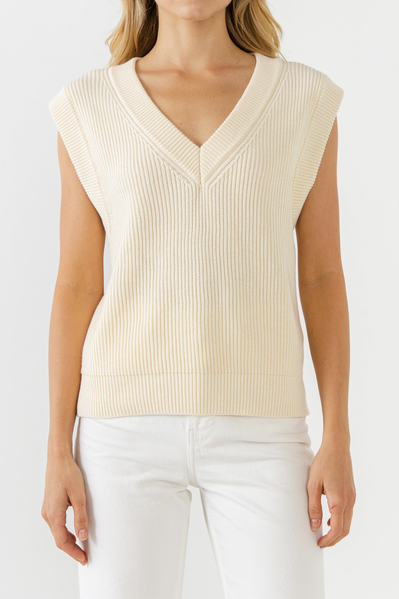 ENGLISH FACTORY - Classic Sweater Vest - SWEATERS & KNITS available at Objectrare