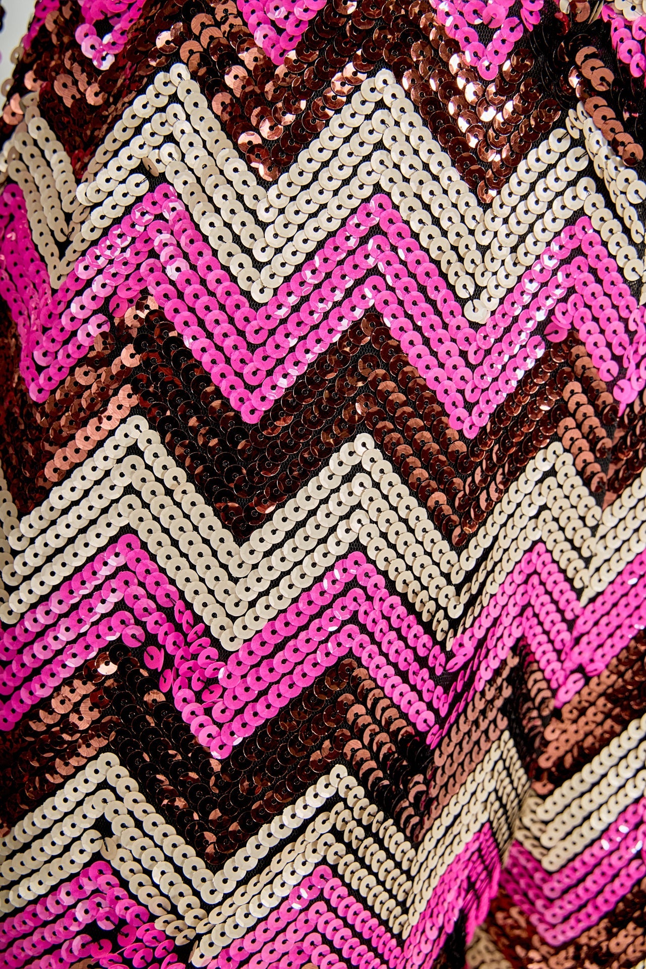 ENDLESS ROSE - Chevron Sequins Wrapped Romper - ROMPERS available at Objectrare