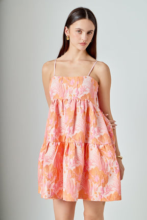 ENDLESS ROSE - Organza Floral Mini Dress - DRESSES available at Objectrare