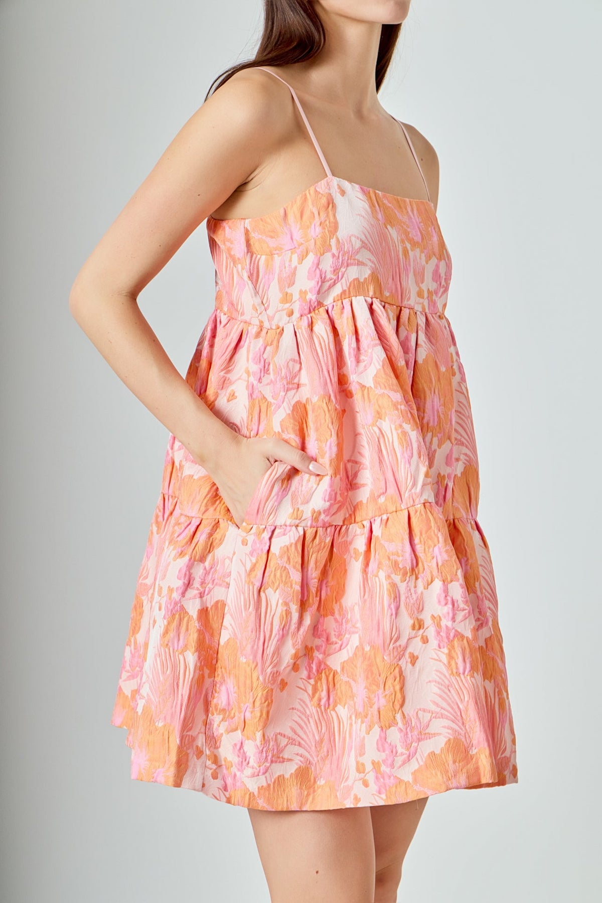 ENDLESS ROSE - Organza Floral Mini Dress - DRESSES available at Objectrare