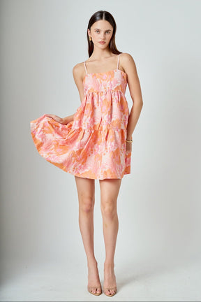 ENDLESS ROSE - Organza Floral Mini Dress - DRESSES available at Objectrare