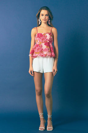 ENDLESS ROSE - Endless Rose - Organza Floral Top - TOPS available at Objectrare