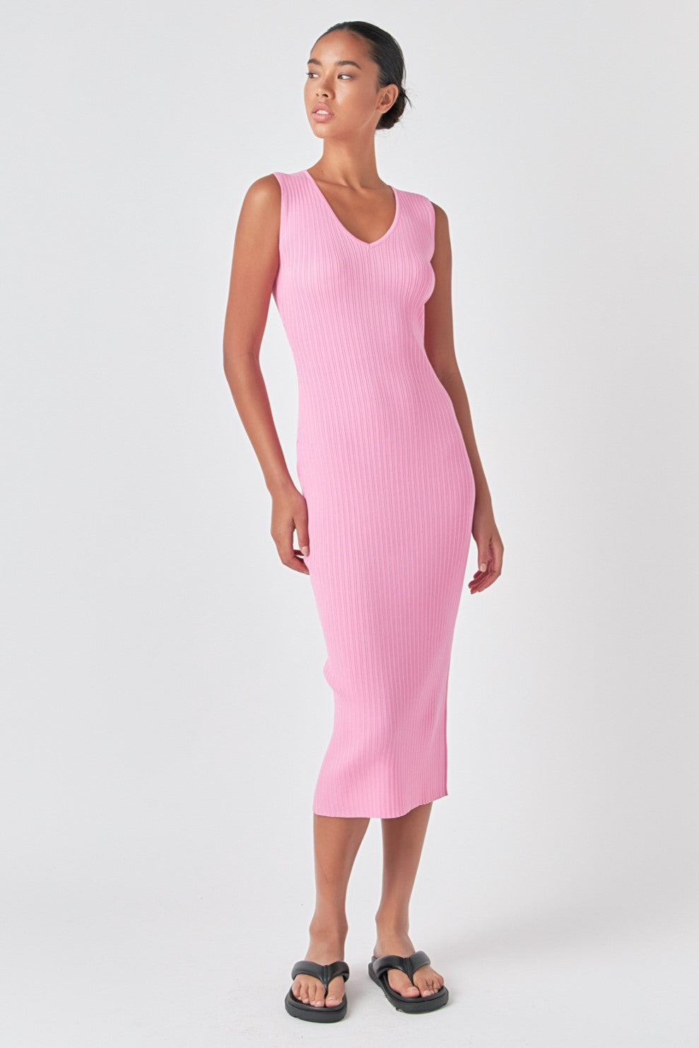 GREY LAB - Ribbed Sleeveless Maxi Dress - DRESSES available at Objectrare