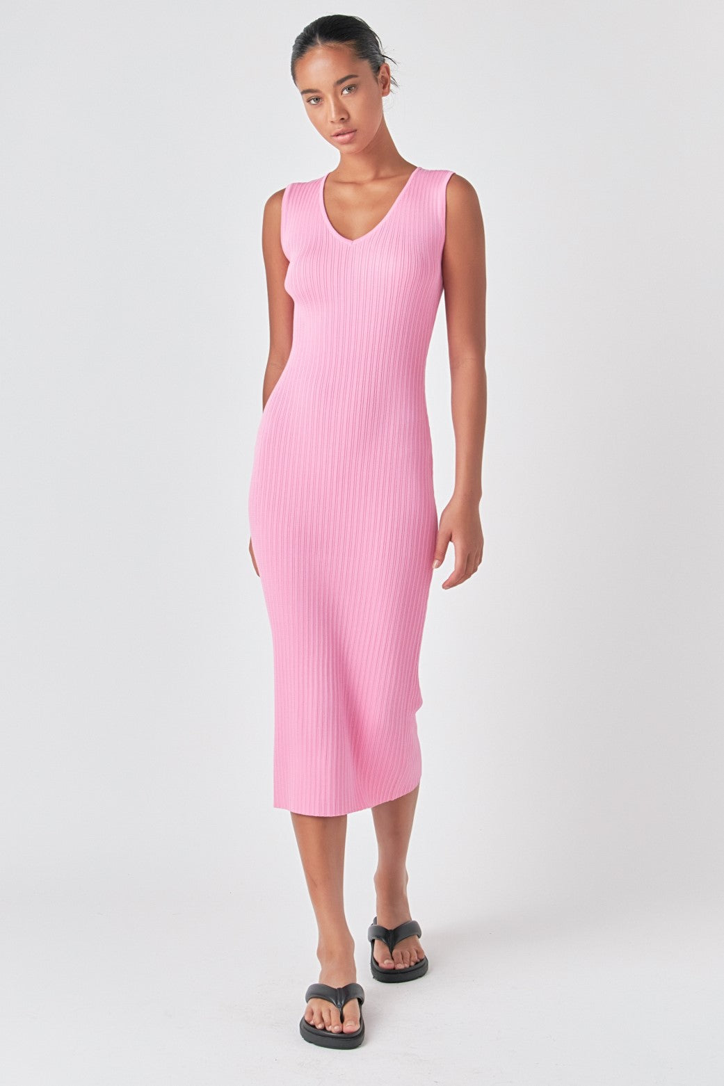 GREY LAB - Ribbed Sleeveless Maxi Dress - DRESSES available at Objectrare