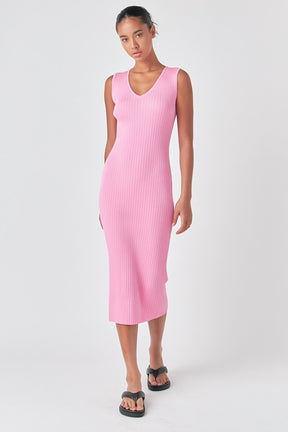 GREY LAB - Ribbed Sleeveless Maxi Dress - DRESSES available at Objectrare