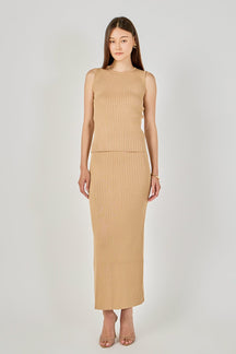 ENDLESS ROSE - Ribbed Sleeveless Top - TOPS available at Objectrare
