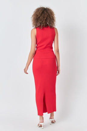 ENDLESS ROSE - Ribbed Sleeveless Top - TOPS available at Objectrare