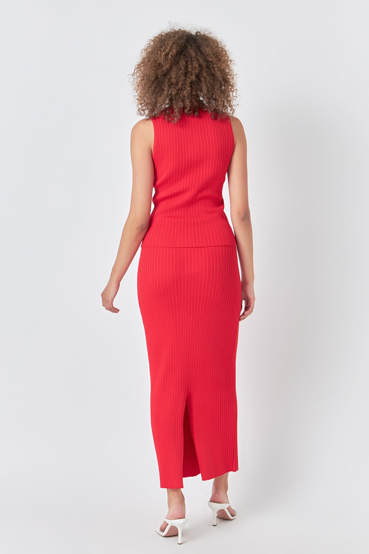 ENDLESS ROSE - Ribbed Slit Maxi Skirt - SKIRTS available at Objectrare