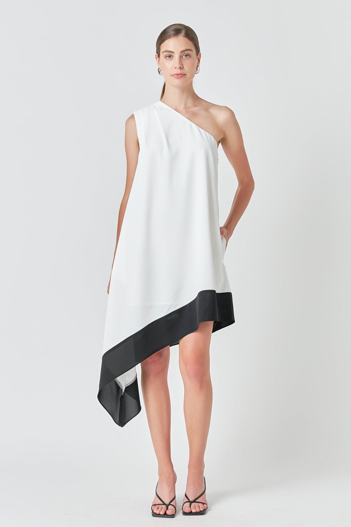 ENDLESS ROSE - One Shoulder Colorblock Dress - DRESSES available at Objectrare
