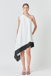 ENDLESS ROSE - Endless Rose - One Shoulder Colorblock Dress - DRESSES available at Objectrare