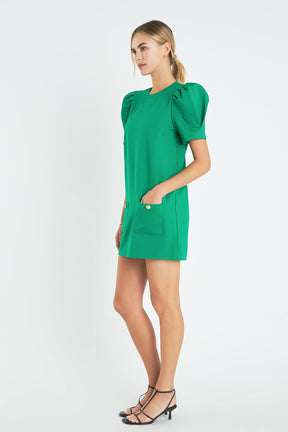 ENGLISH FACTORY - Buttoned Knit Shift Dress - DRESSES available at Objectrare