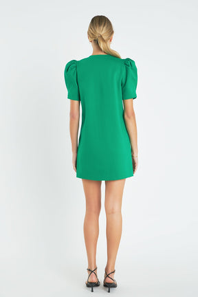 ENGLISH FACTORY - Buttoned Knit Shift Dress - DRESSES available at Objectrare