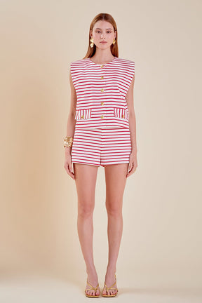 ENGLISH FACTORY - Stripe Knit Shorts - SHORTS available at Objectrare