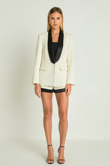 ENDLESS ROSE - Satin Lapel Blazer - JACKETS available at Objectrare
