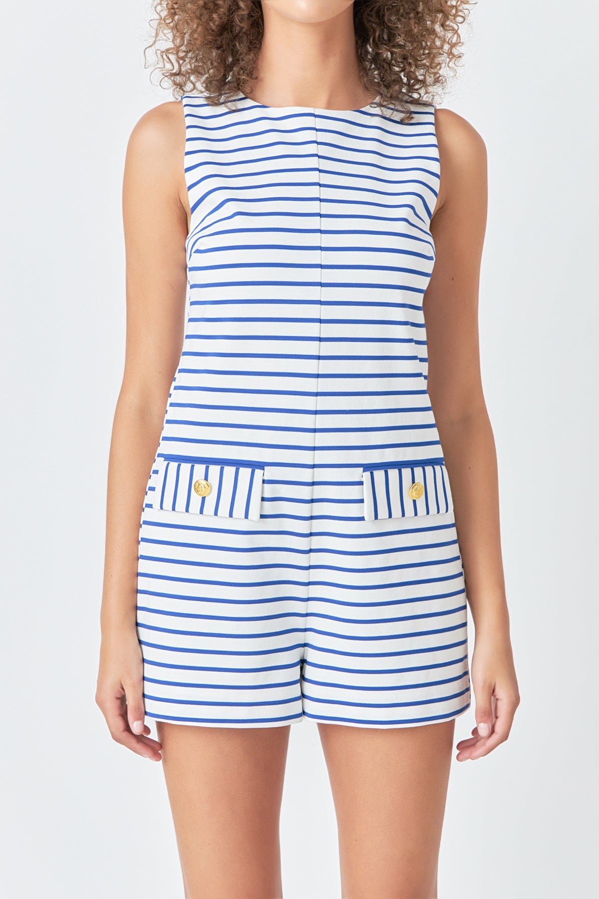 ENGLISH FACTORY - Stripe Knit Romper - ROMPERS available at Objectrare