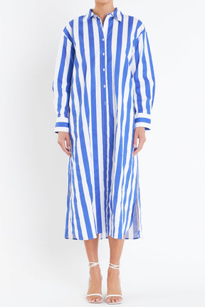 ENGLISH FACTORY - Big Stripe Maxi Dress - DRESSES available at Objectrare