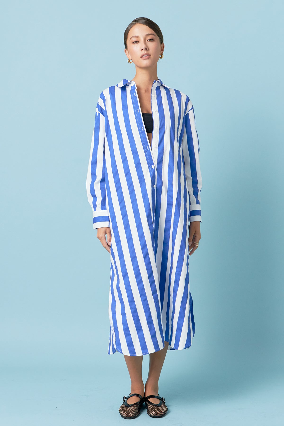 ENGLISH FACTORY - Big Stripe Maxi Dress - DRESSES available at Objectrare