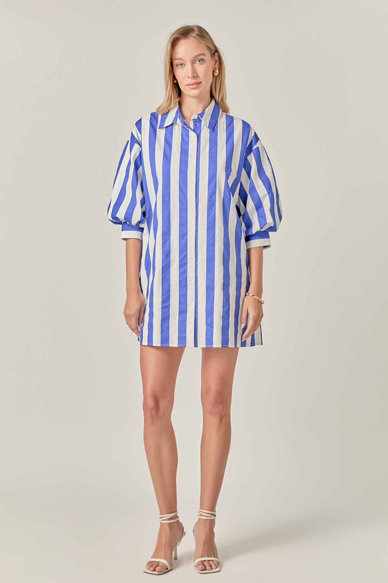 Big Stripe Shirt Dress