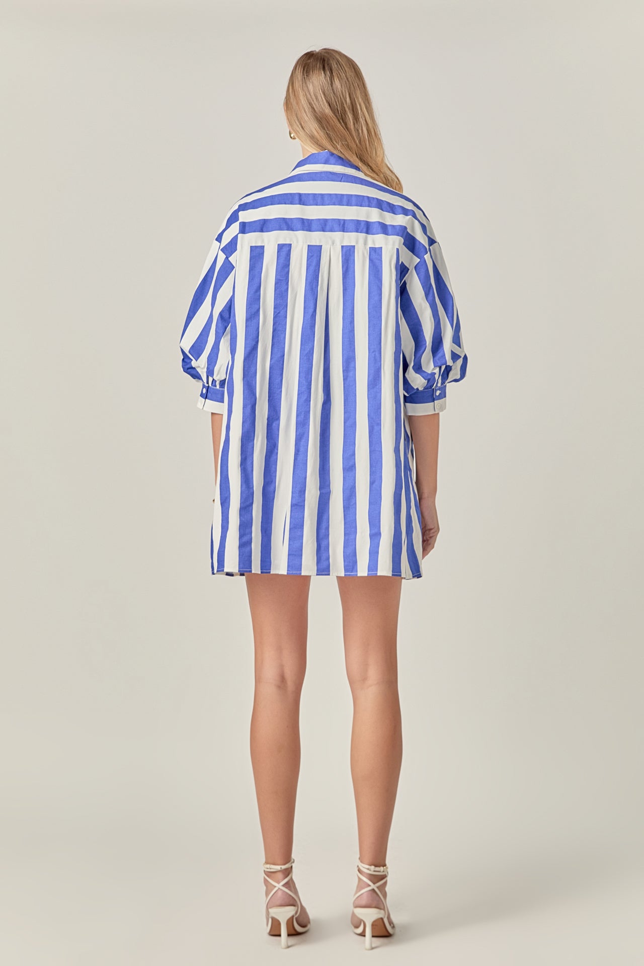 Big Stripe Shirt Dress
