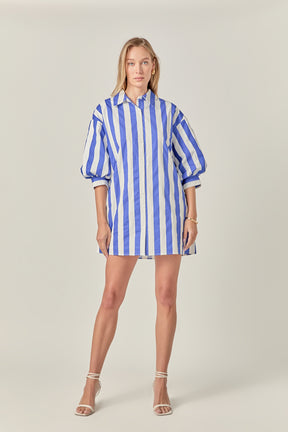 Big Stripe Shirt Dress