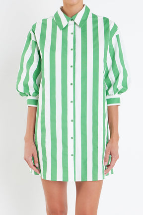 ENGLISH FACTORY - English Factory - Big Stripe Shirt Dress - DRESSES available at Objectrare