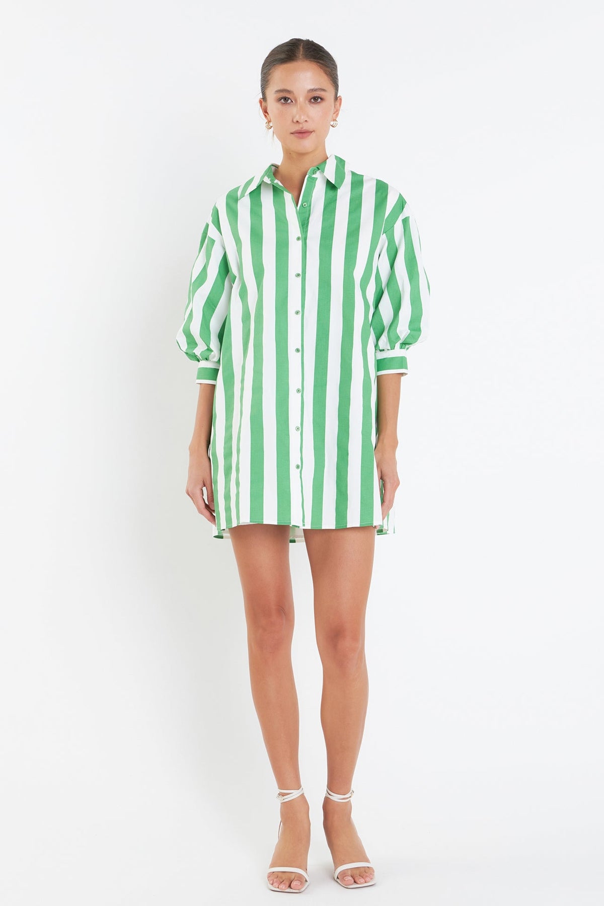 Big Stripe Shirt Dress