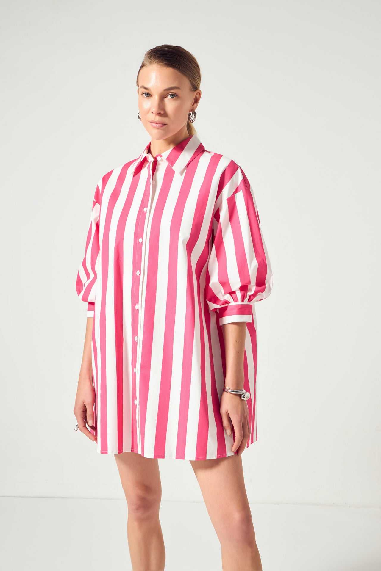 ENGLISH FACTORY - English Factory - Big Stripe Shirt Dress - DRESSES available at Objectrare