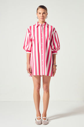 ENGLISH FACTORY - English Factory - Big Stripe Shirt Dress - DRESSES available at Objectrare