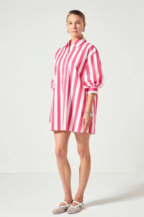 ENGLISH FACTORY - English Factory - Big Stripe Shirt Dress - DRESSES available at Objectrare