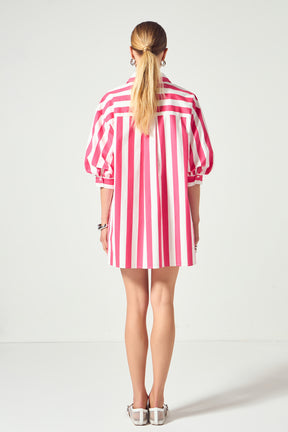 ENGLISH FACTORY - English Factory - Big Stripe Shirt Dress - DRESSES available at Objectrare