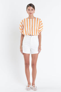 ENGLISH FACTORY - English Factory - Striped Blouson Top - TOPS available at Objectrare