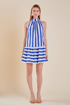 Striped Halter Dress