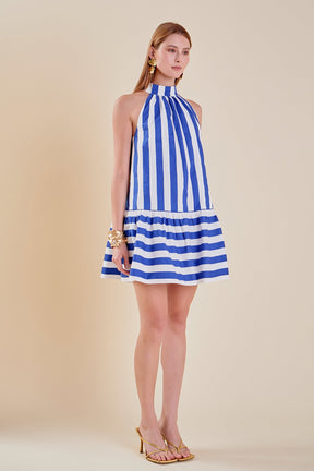 ENGLISH FACTORY - English Factory - Striped Halter Dress - DRESSES available at Objectrare